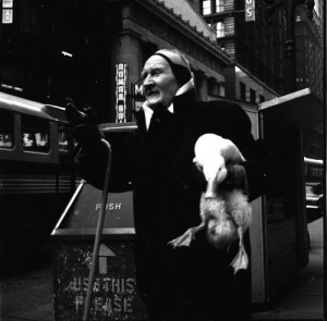 Chicago (man holding duck), January 1965